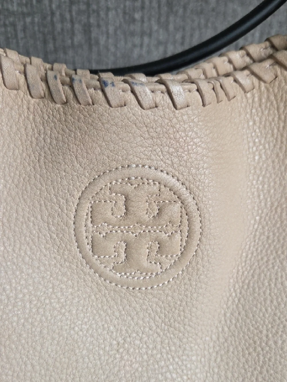 Tory Burch Marion Slouchy Leather Chain Tote Bag Neutral Beige
